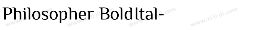 Philosopher BoldItal字体转换